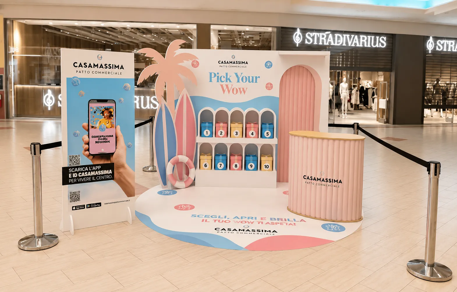 Corner promozionale in centro commerciale
