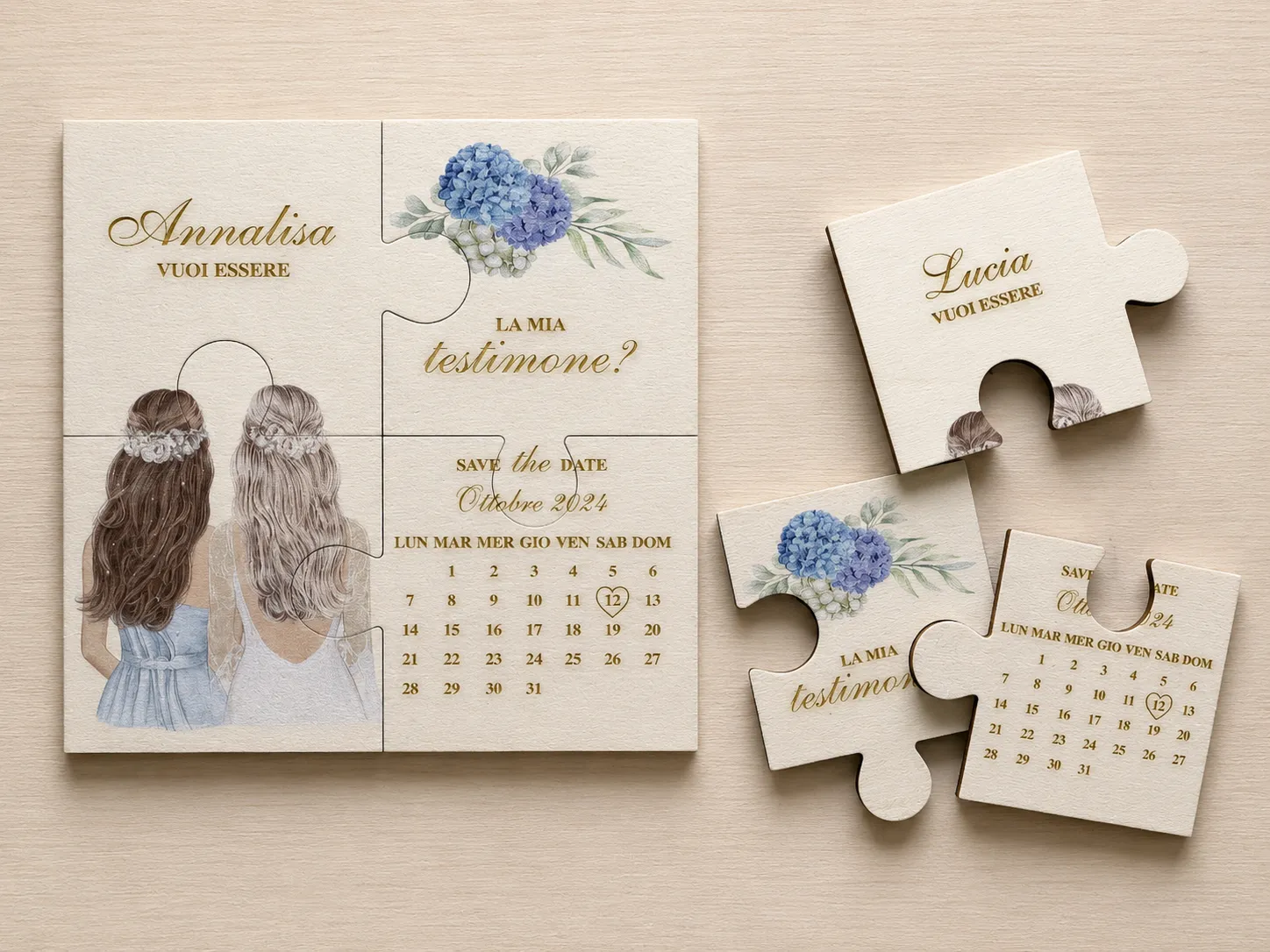 Puzzle personalizzato per invito