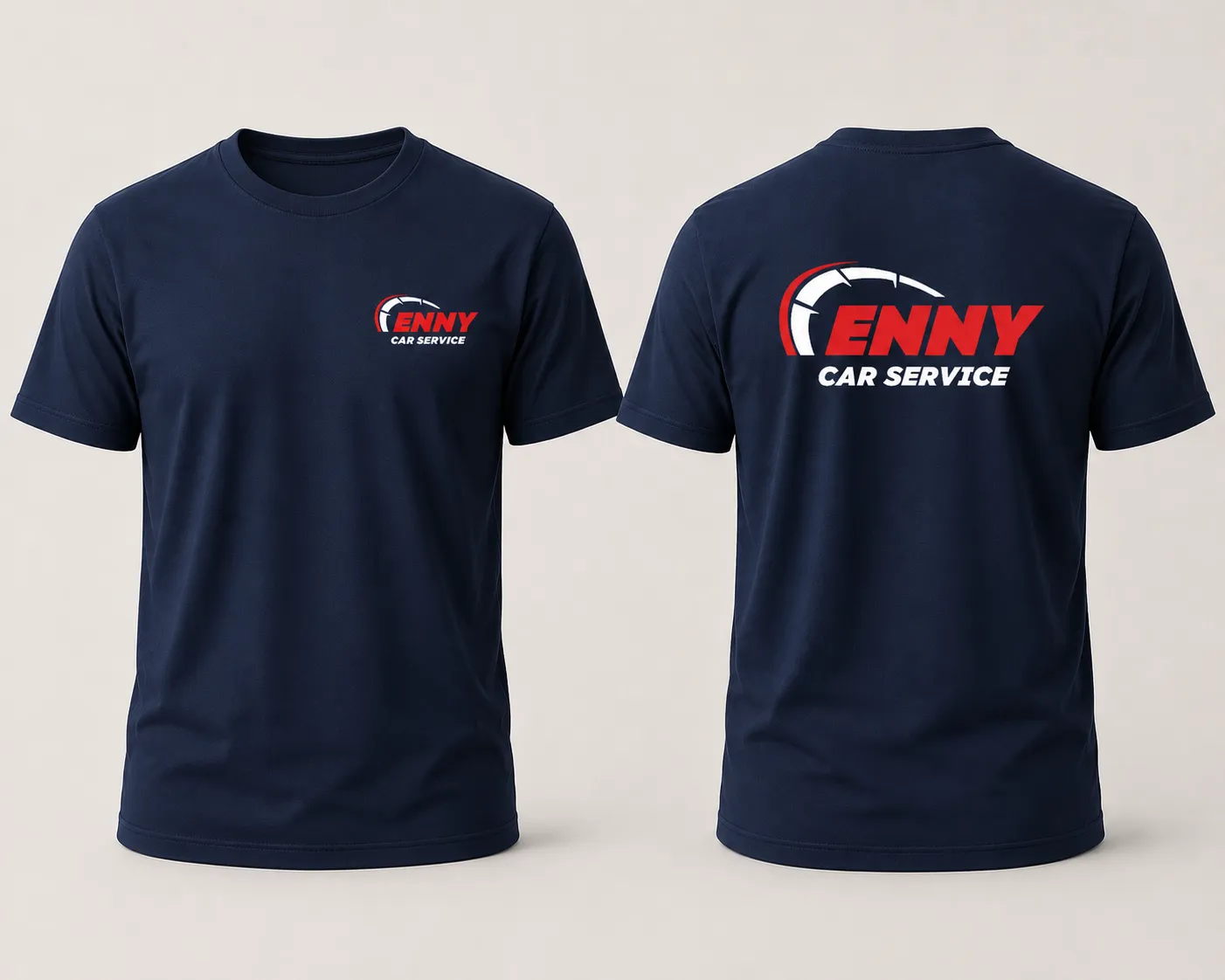 T-shirt da lavoro stampata con logo Enny Car Service
