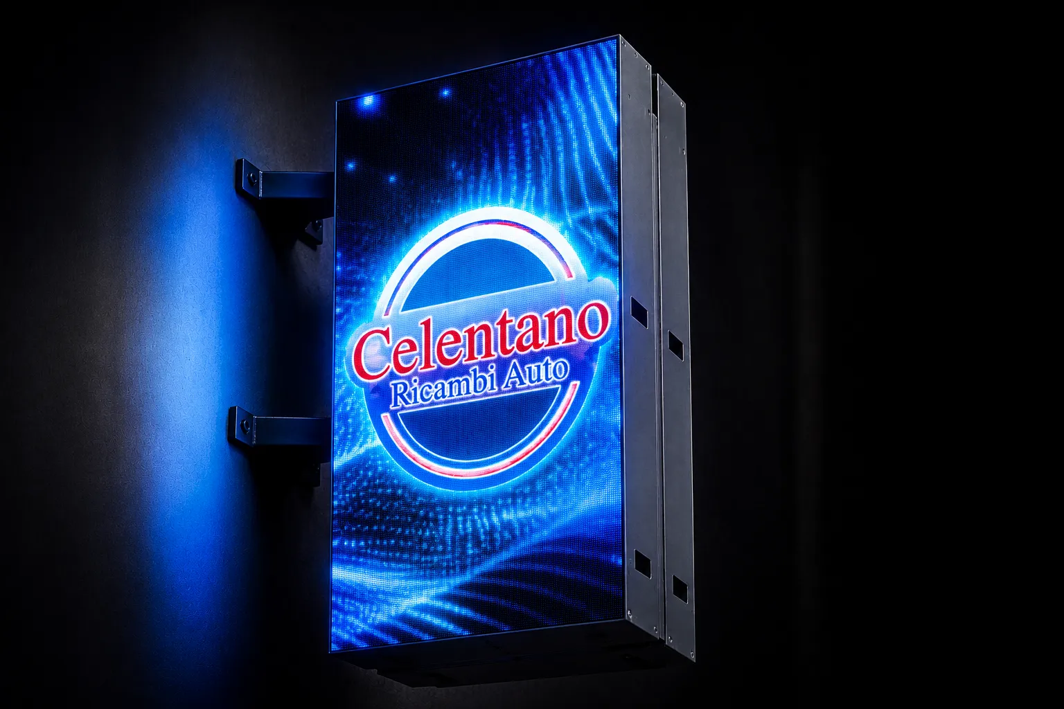 LEDwall bifacciale a bandiera per Celentano