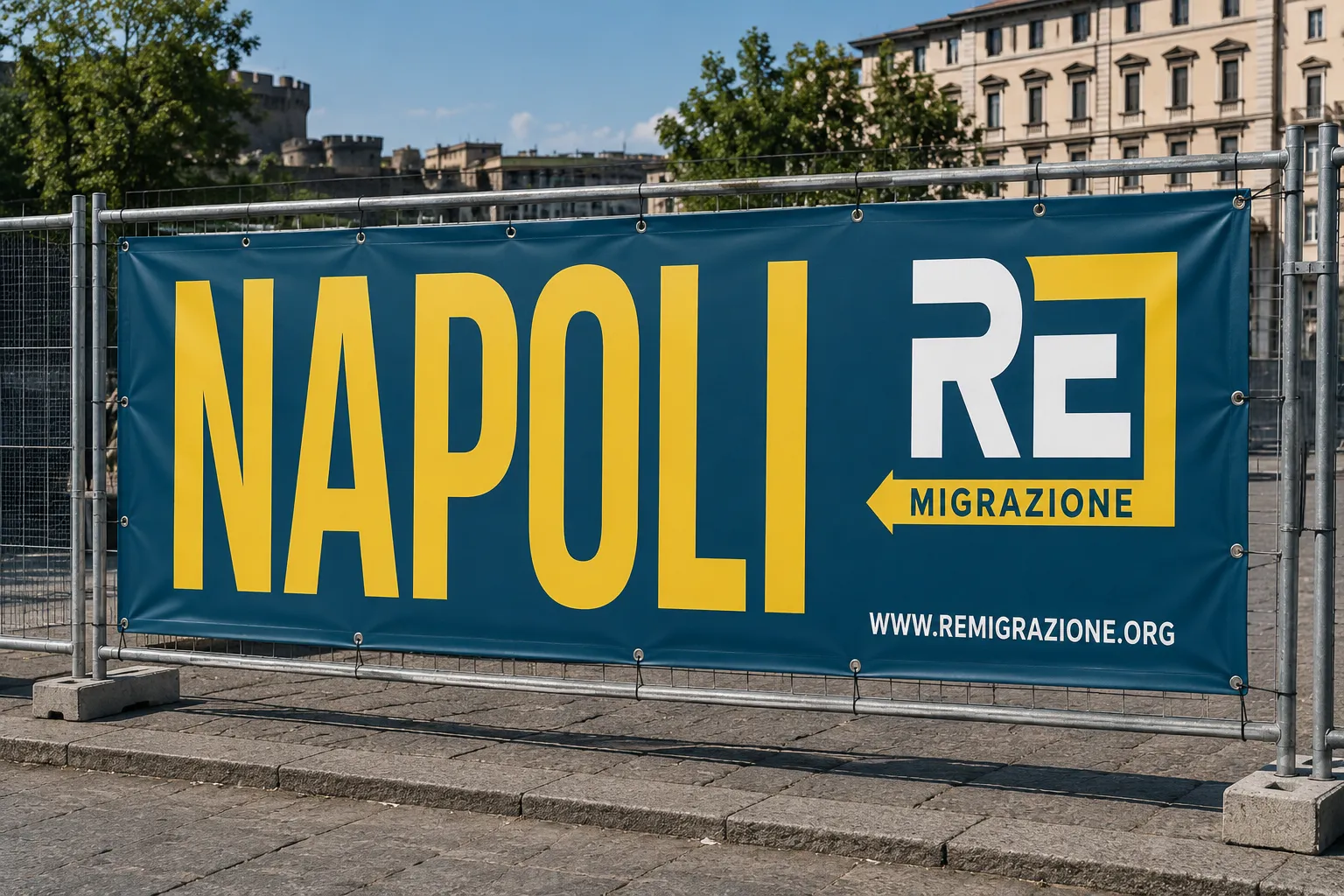 Banner in PVC stampato per evento a Napoli