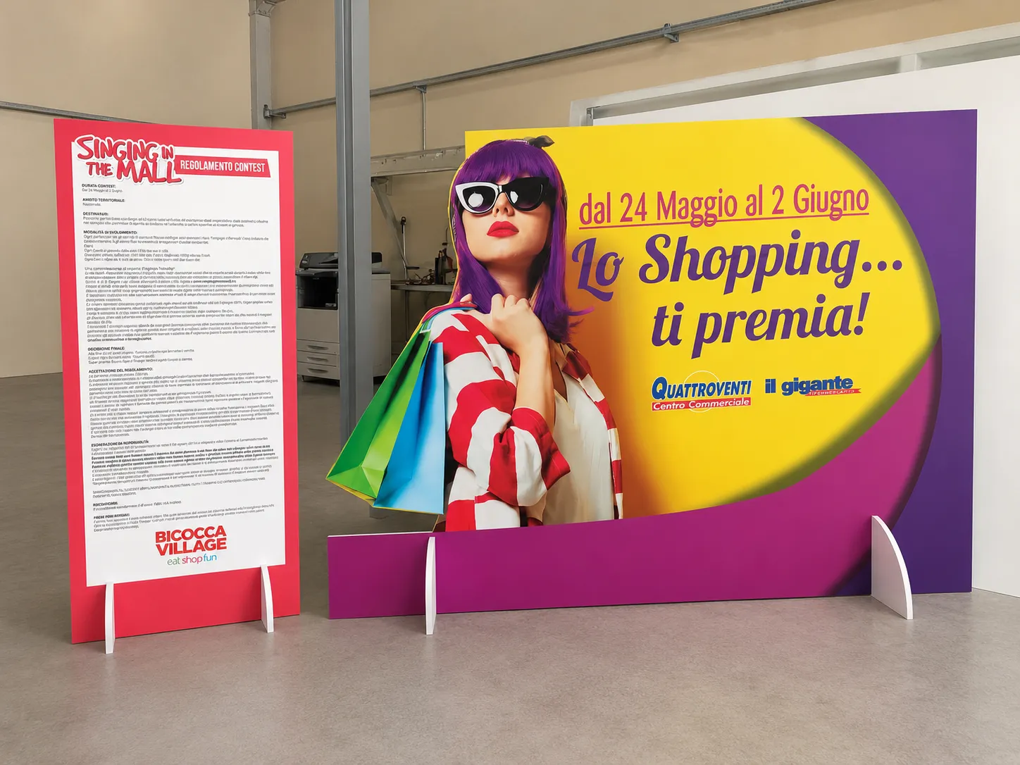Pannelli promozionali stampati per punto vendita