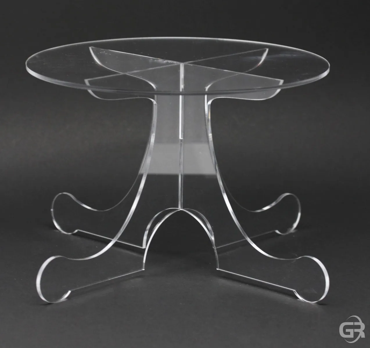 Alzatina per dolci in plexiglass tagliata al laser